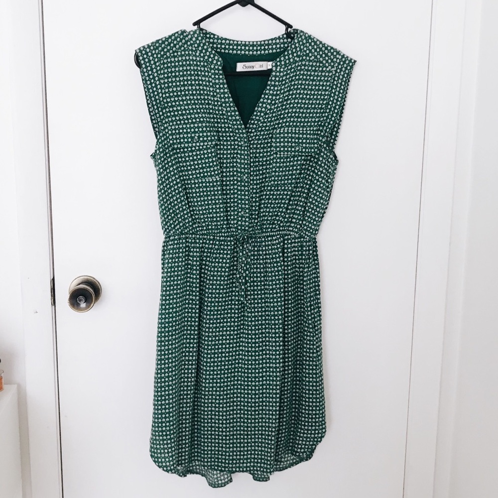 ModCloth retro green shirt dress